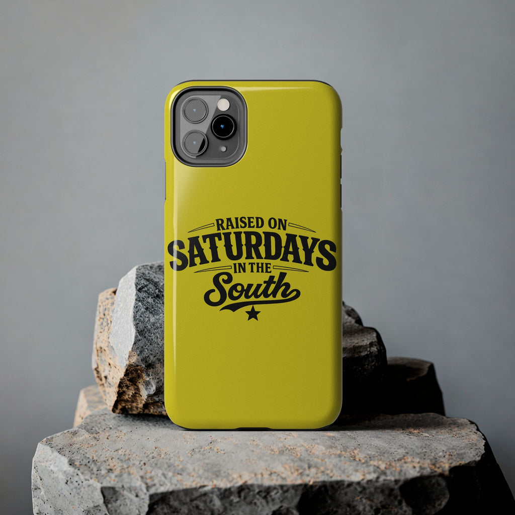 Raised On Saturdays In The South Phone Case-(yellow)