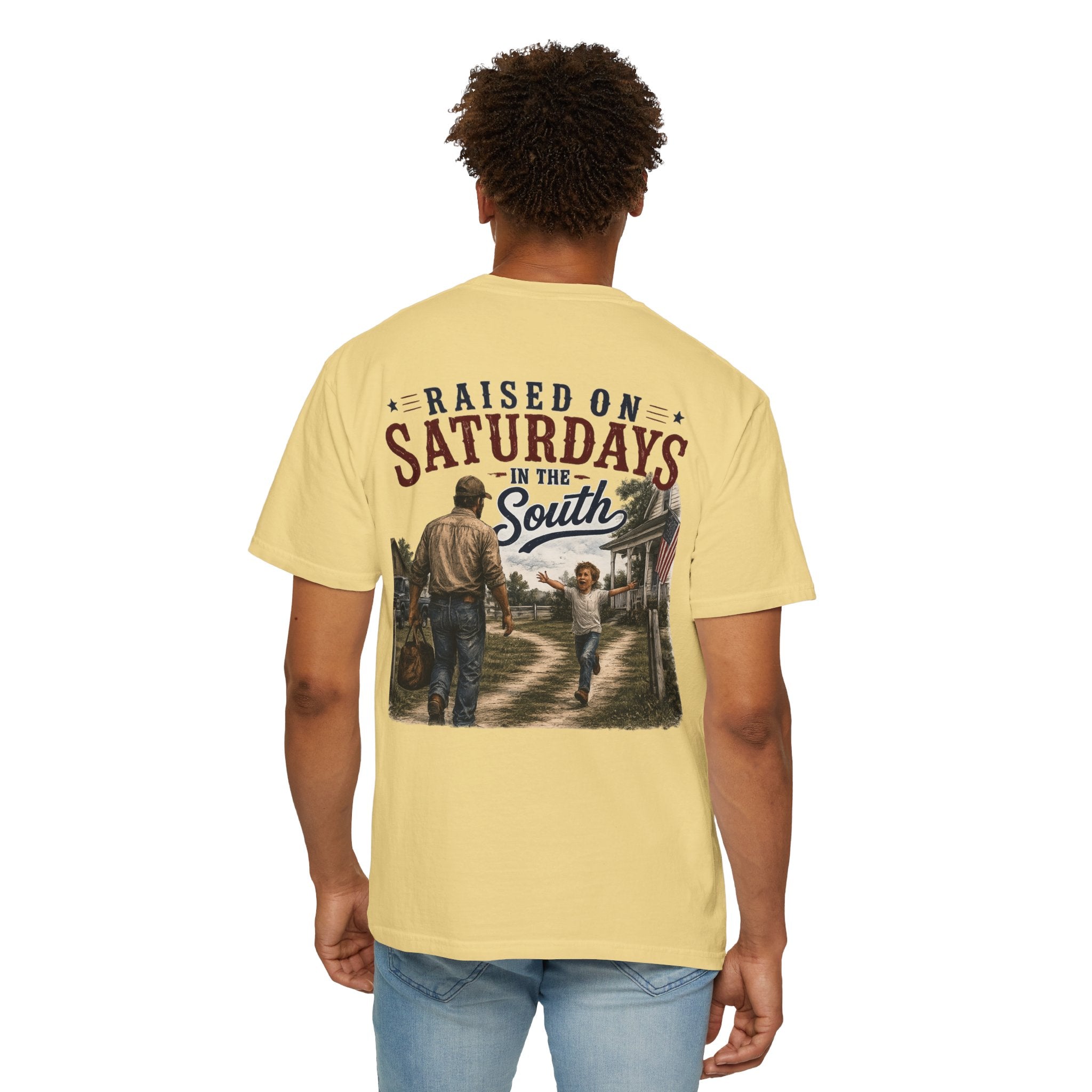 Raised On Saturdays In The South T-Shirt Boy Dad-"Daddy's Home"