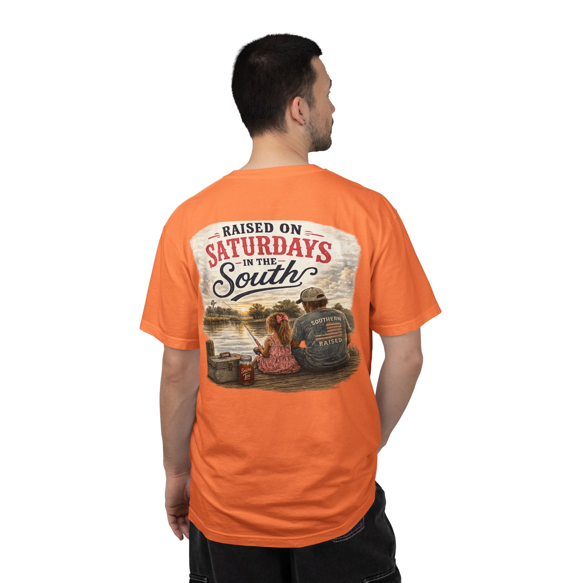Raised On Saturdays In The South-Girl Dad Fishing Buddies-Father's Day Collection