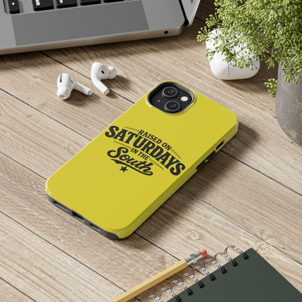 Raised On Saturdays In The South Phone Case-(yellow)
