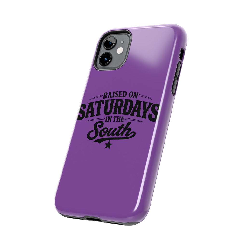 Raised On Saturdays In The South Phone Case-(purple)