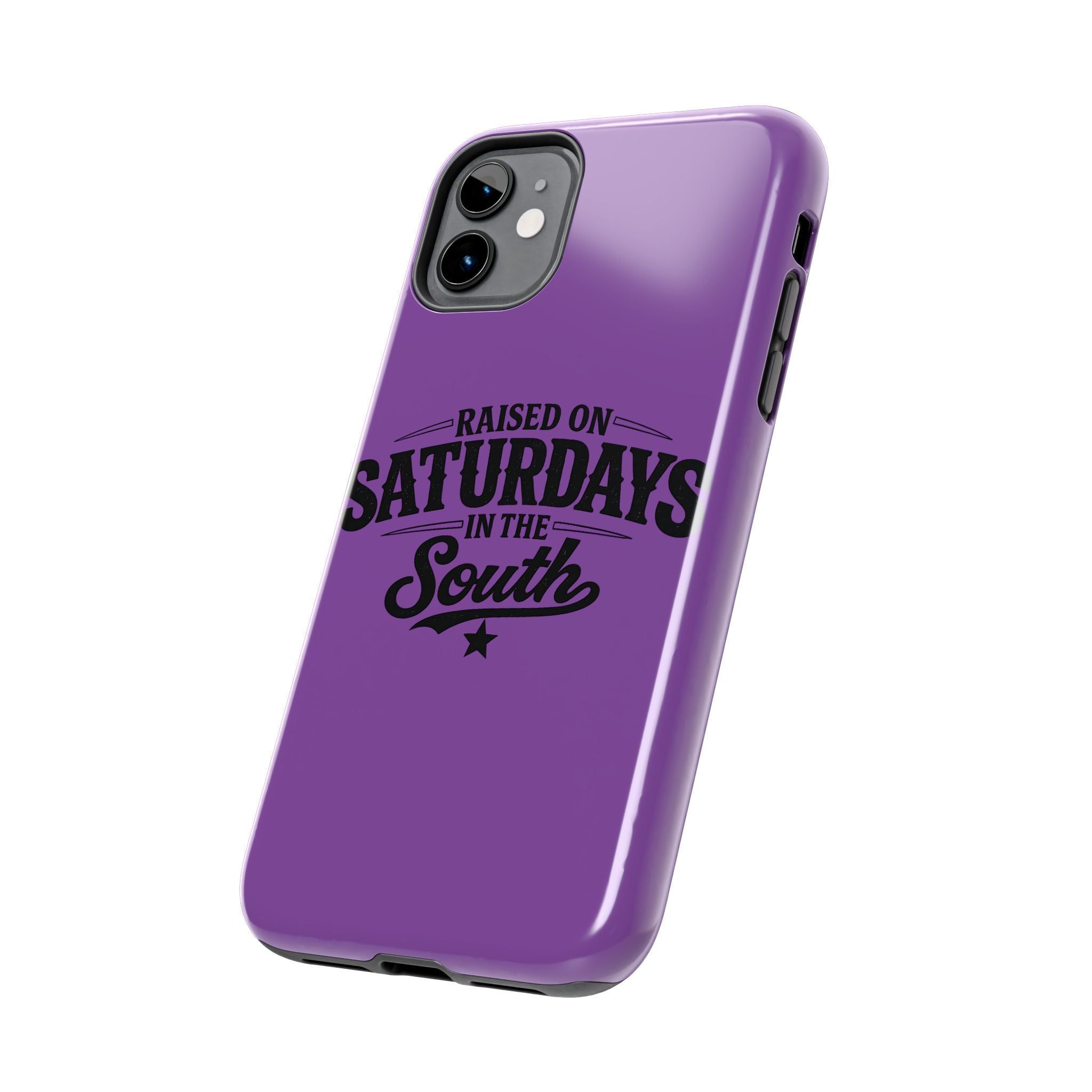 Raised On Saturdays In The South Phone Case-(purple)