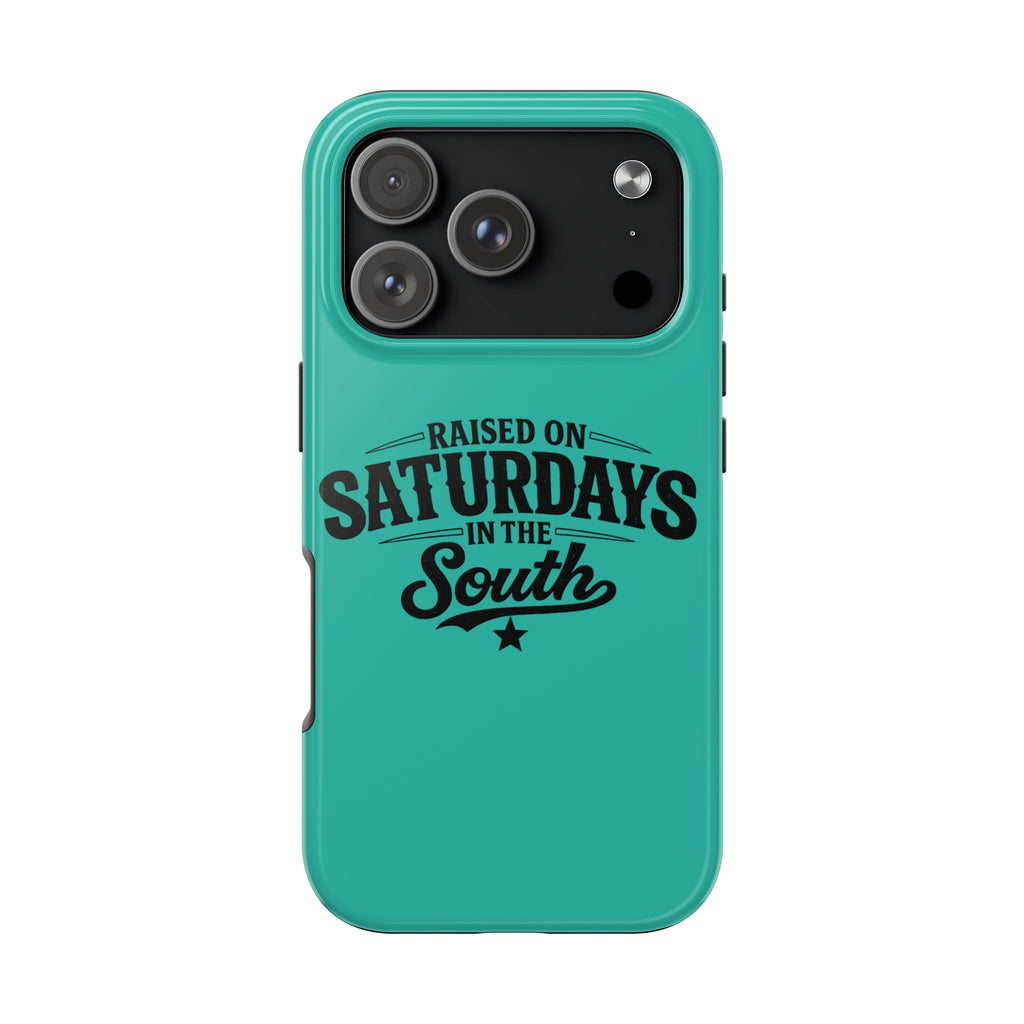Raised On Saturdays In The South Phone Case-(blue)