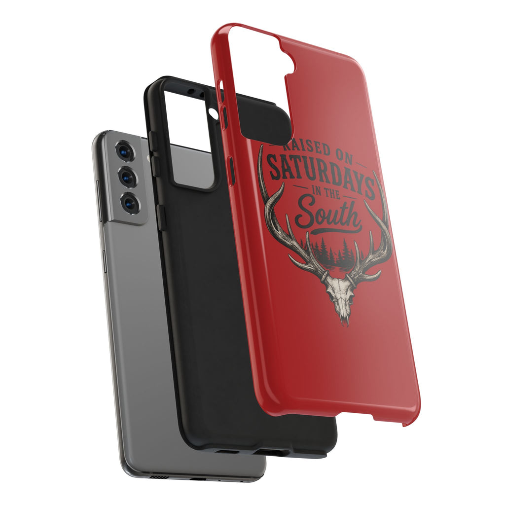 Raised On Saturdays In The South Phone Case-Spread Runs Deep In The Woods-(red)