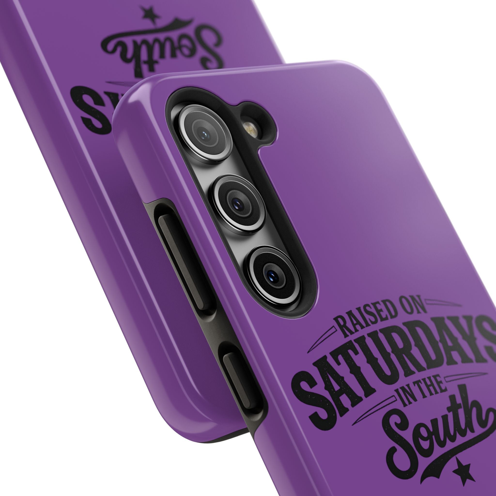 Raised On Saturdays In The South Phone Case-(purple)
