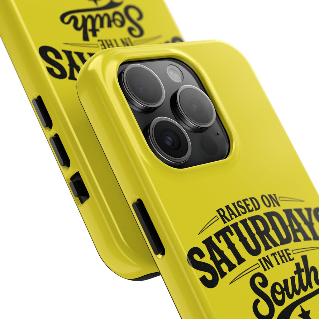 Raised On Saturdays In The South Phone Case-(yellow)