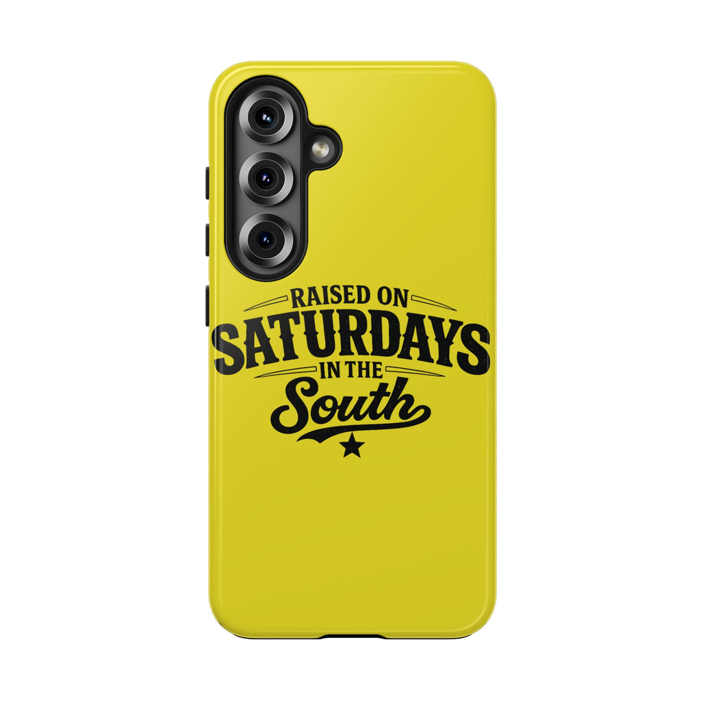 Raised On Saturdays In The South Phone Case-(yellow)