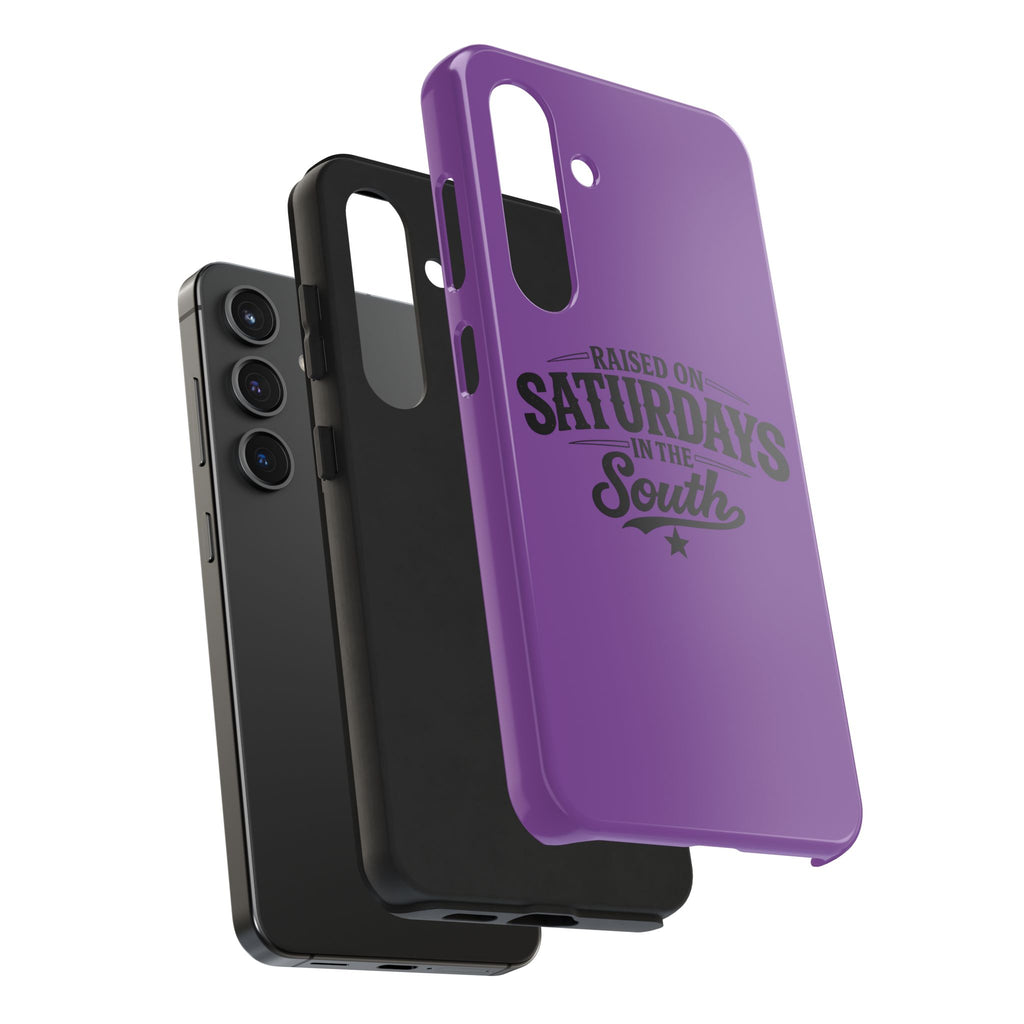 Raised On Saturdays In The South Phone Case-(purple)