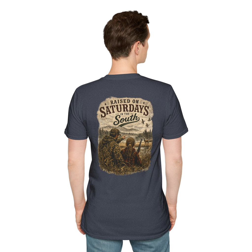 Raised On Saturdays In The South Vintage T-Shirt-Girl Dad Hunting Buddies
