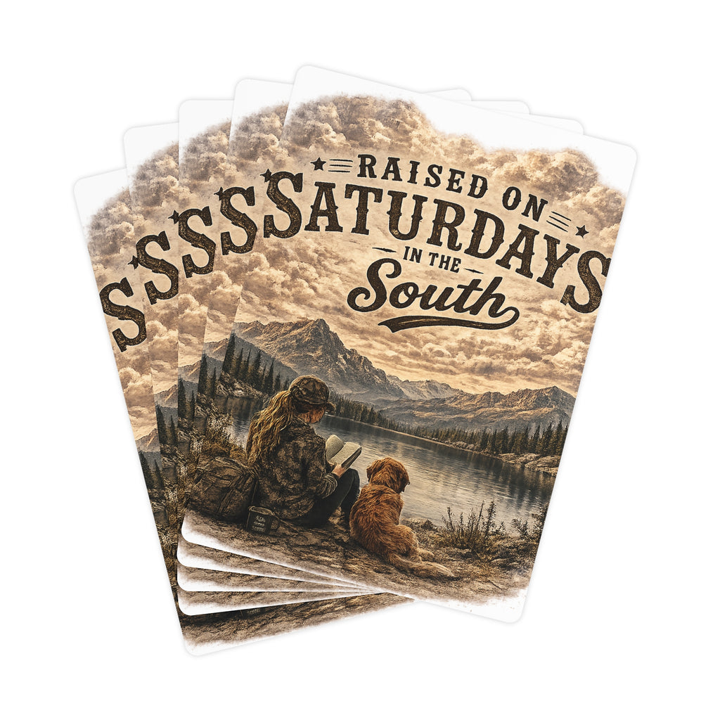 Raised On Saturdays In The South Poker Cards