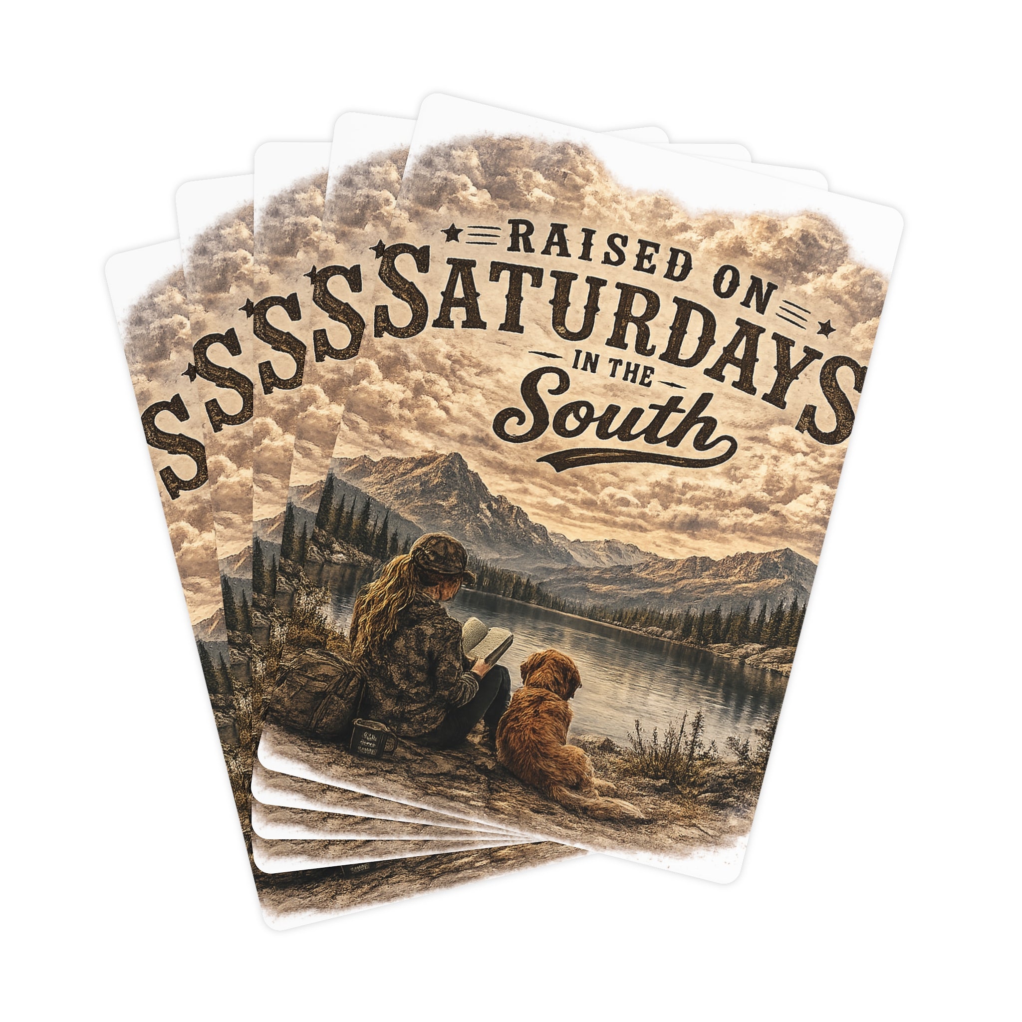 Raised On Saturdays In The South Poker Cards