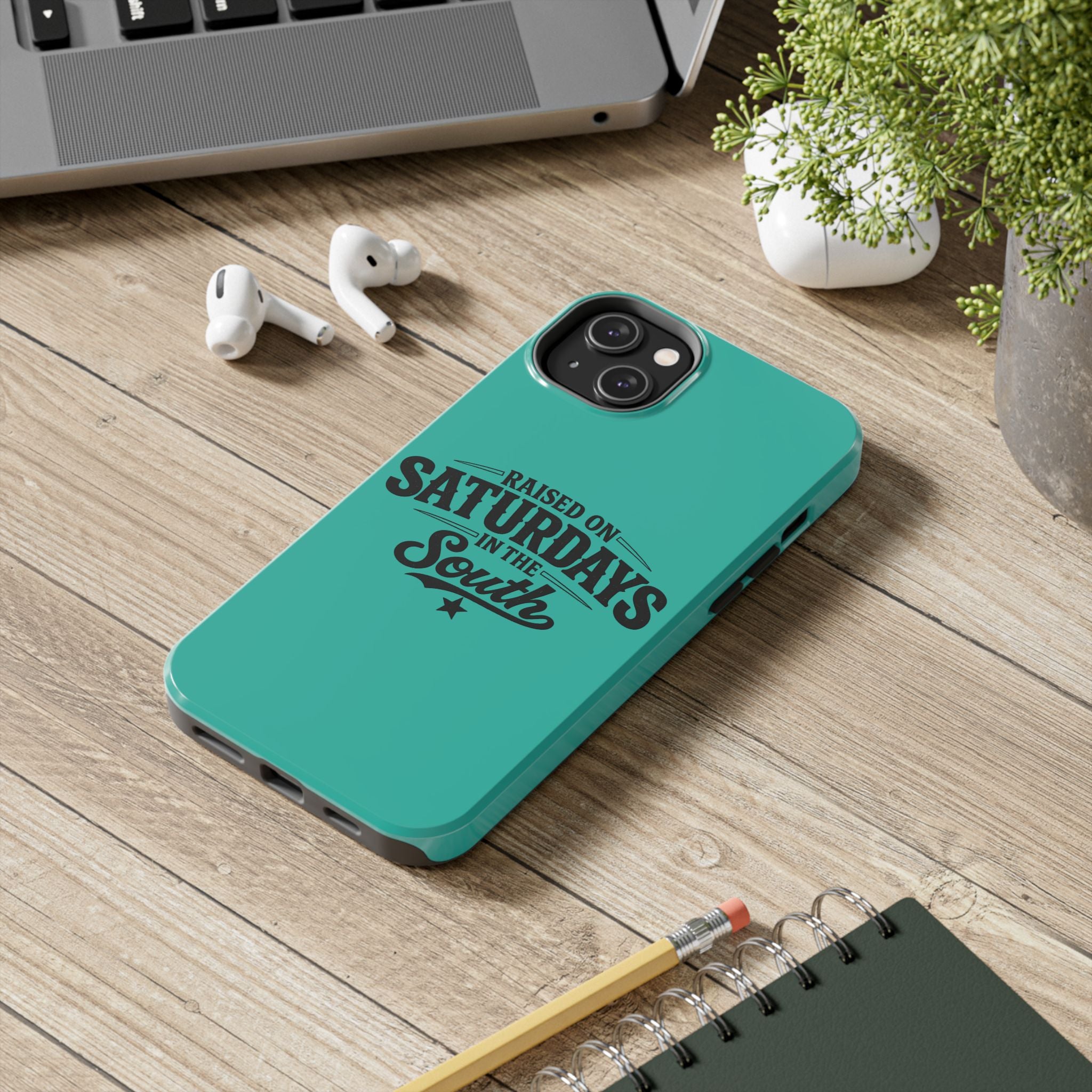 Raised On Saturdays In The South Phone Case-(blue)
