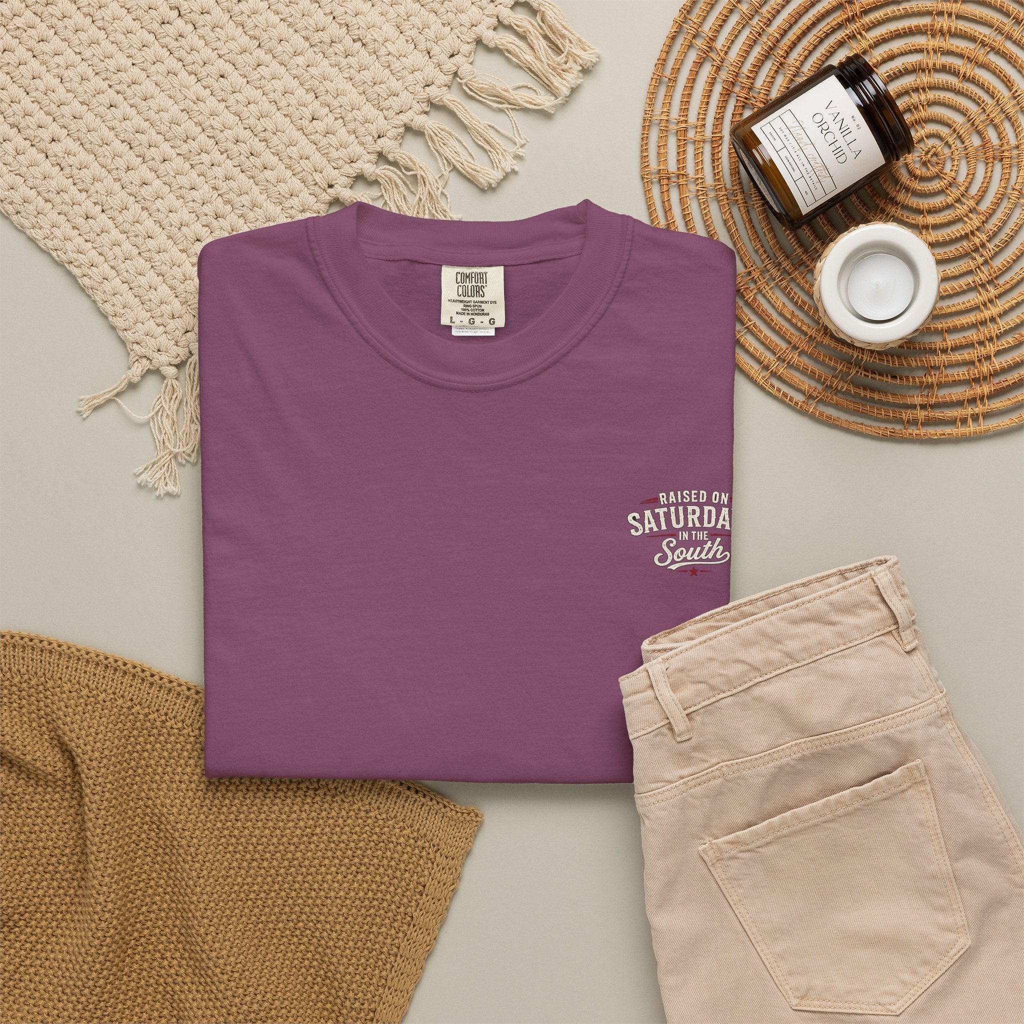 Raised On Saturdays In The South T-Shirt — Relaxing Saturday Morning In The Mountains