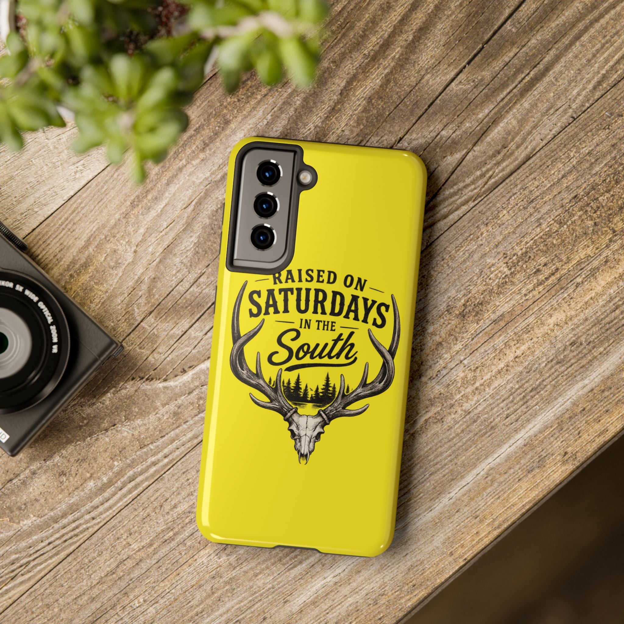 Raised On Saturdays In The South Phone Case-Spread Runs Deep In The Woods-(yellow)
