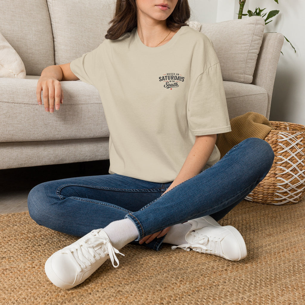 "Raised On Saturdays In The South" Vintage T-Shirt-Saturdays Are Made For Fishin