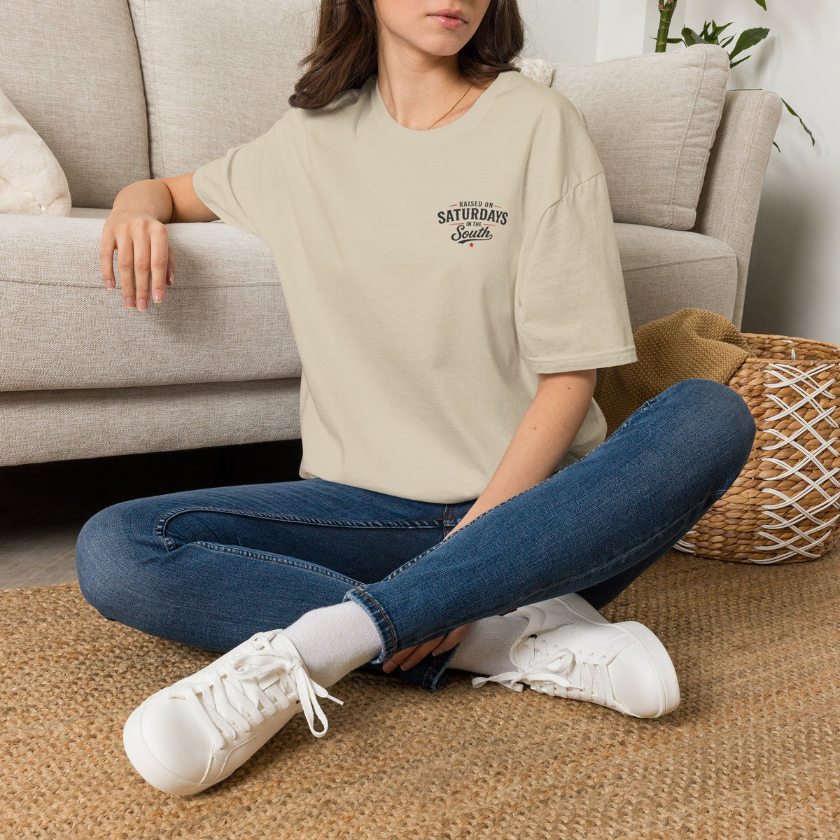 "Raised On Saturdays In The South" Vintage T-Shirt-Saturdays Are Made For Fishin