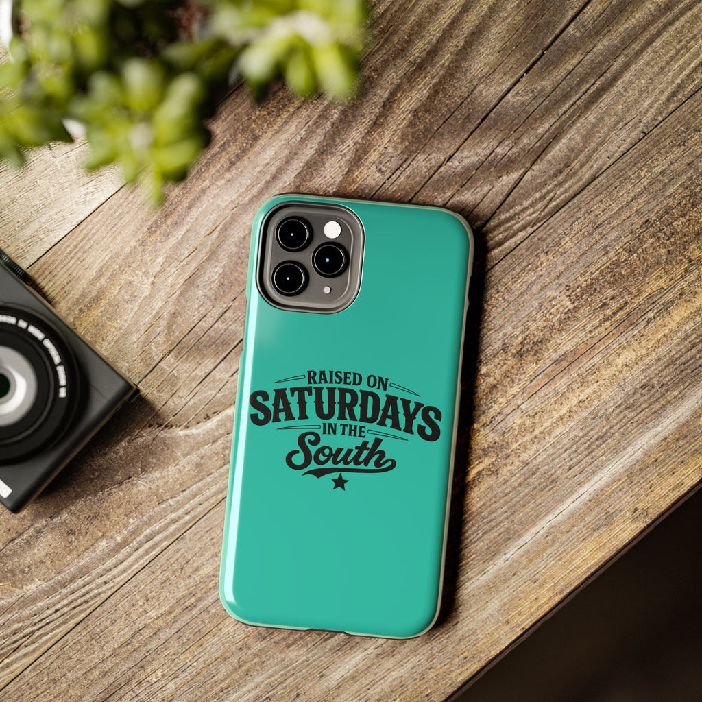 Raised On Saturdays In The South Phone Case-(blue)