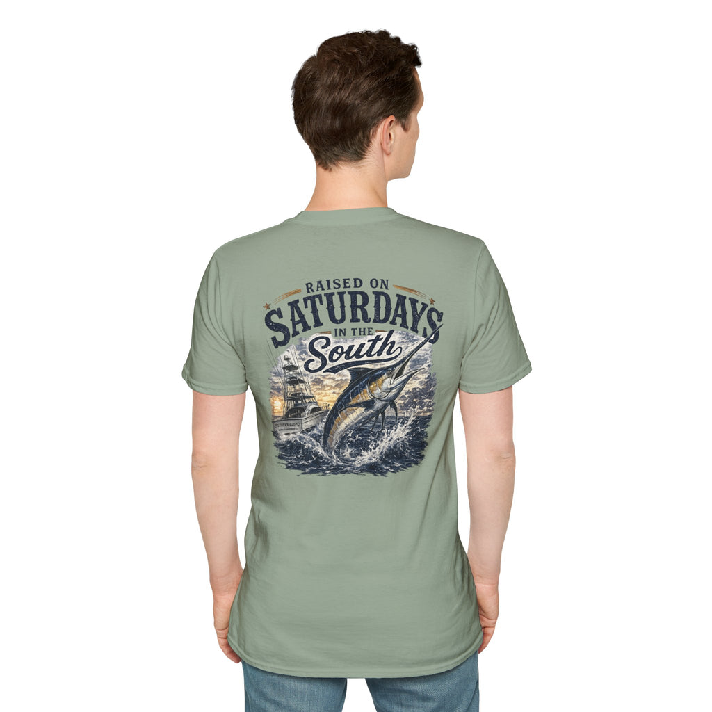 Raised On Saturdays In The South Vintage T-Shirt- Deep Sea Saturdays