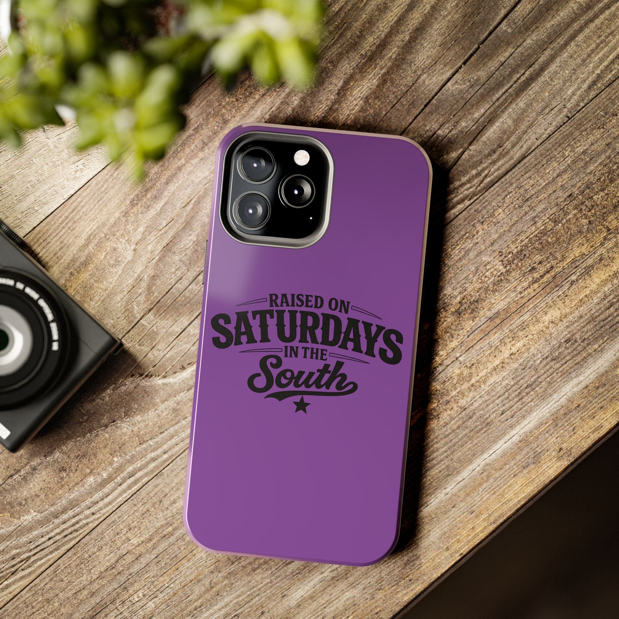 Raised On Saturdays In The South Phone Case-(purple)