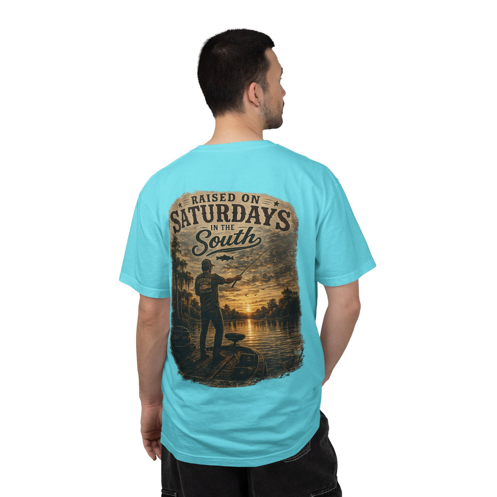 Raised On Saturdays In The South T-Shirt — Saturdays Are Made For Fishin