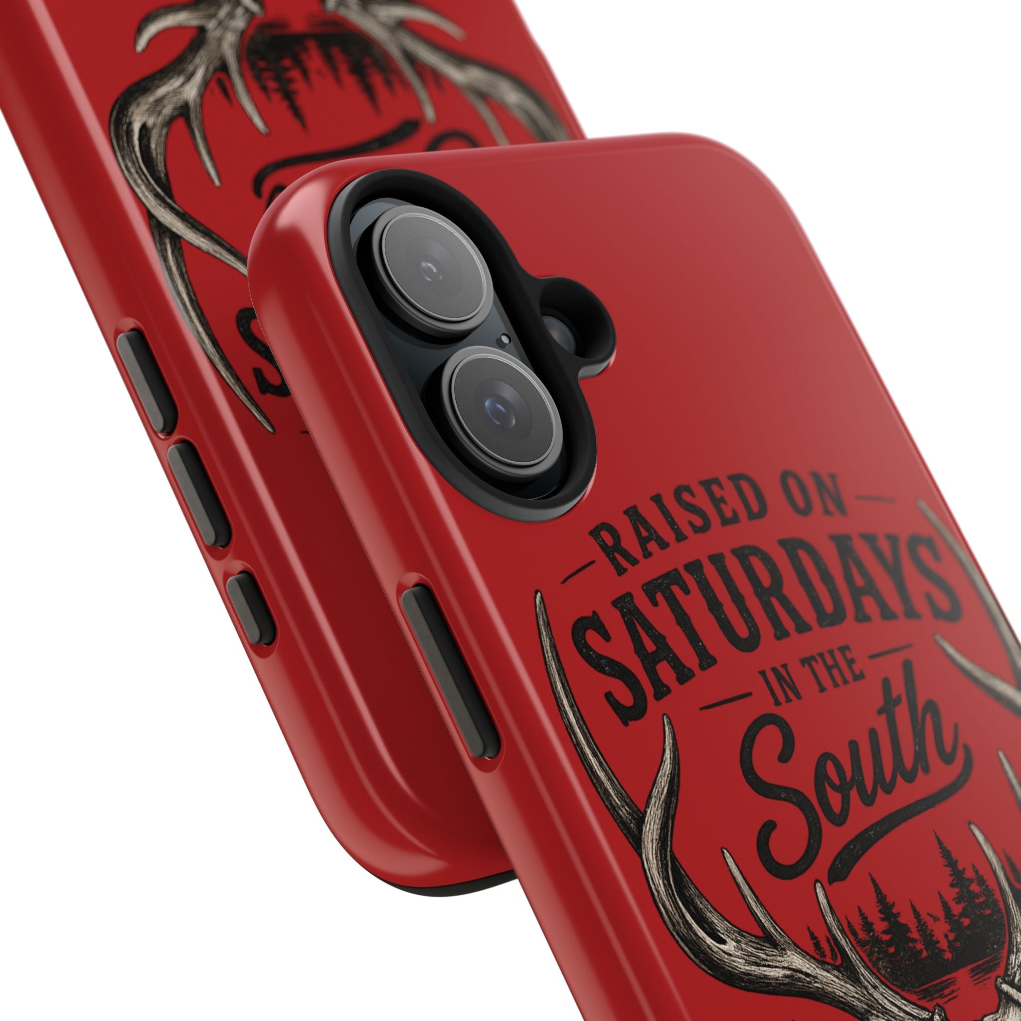 Raised On Saturdays In The South Phone Case-Spread Runs Deep In The Woods-(red)