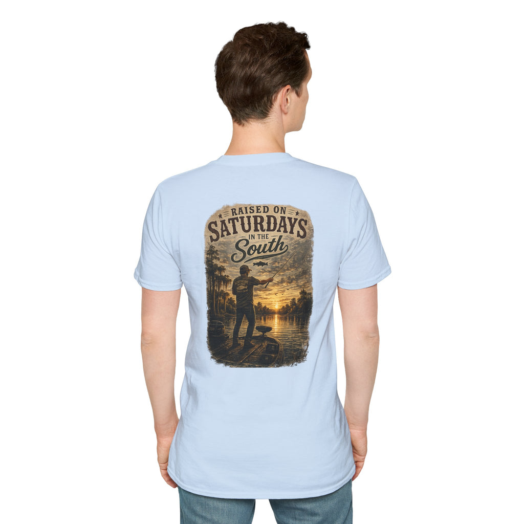 "Raised On Saturdays In The South" Vintage T-Shirt-Saturdays Are Made For Fishin