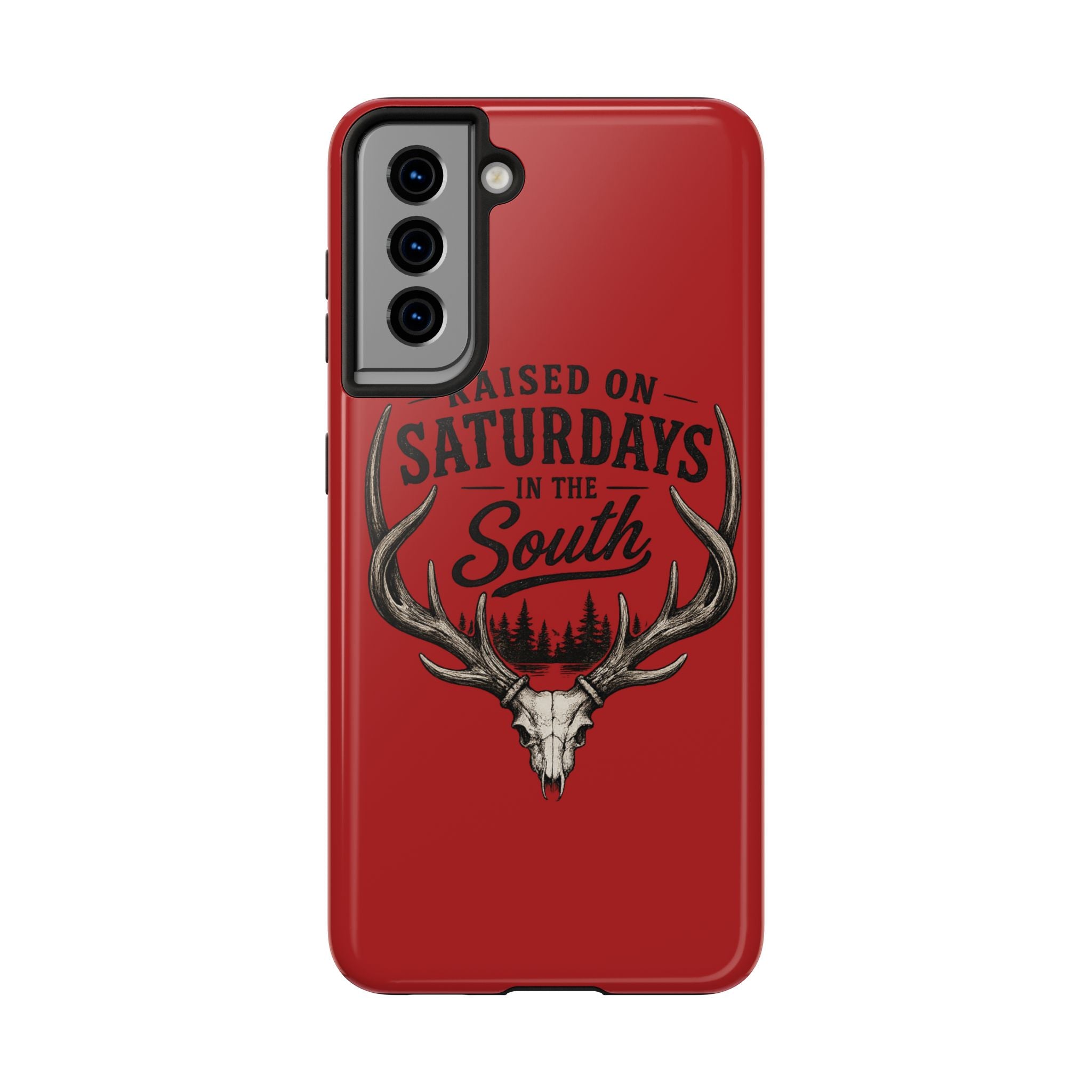 Raised On Saturdays In The South Phone Case-Spread Runs Deep In The Woods-(red)