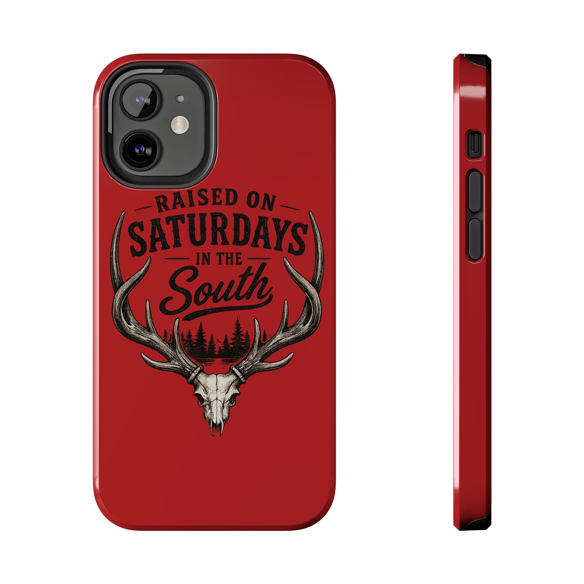 Raised On Saturdays In The South Phone Case-Spread Runs Deep In The Woods-(red)