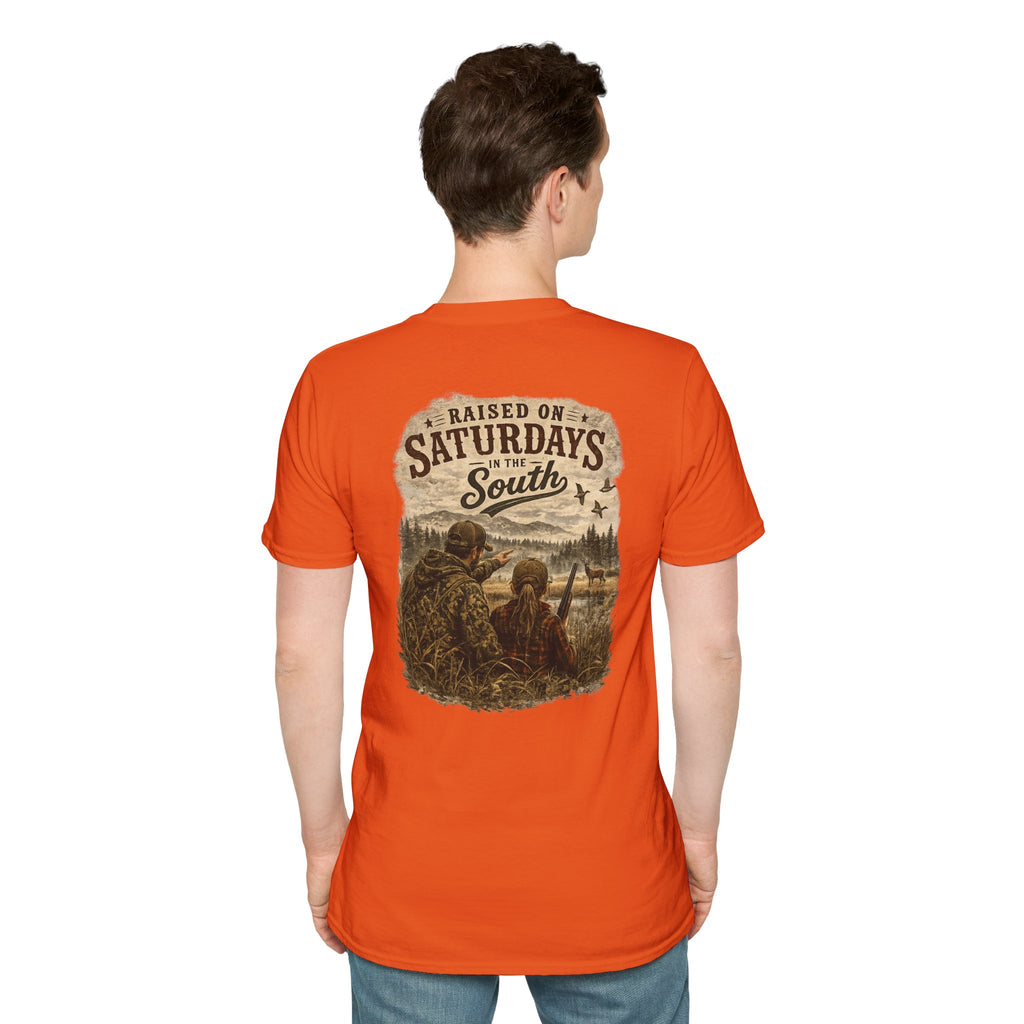 Raised On Saturdays In The South Vintage T-Shirt-Girl Dad Hunting Buddies