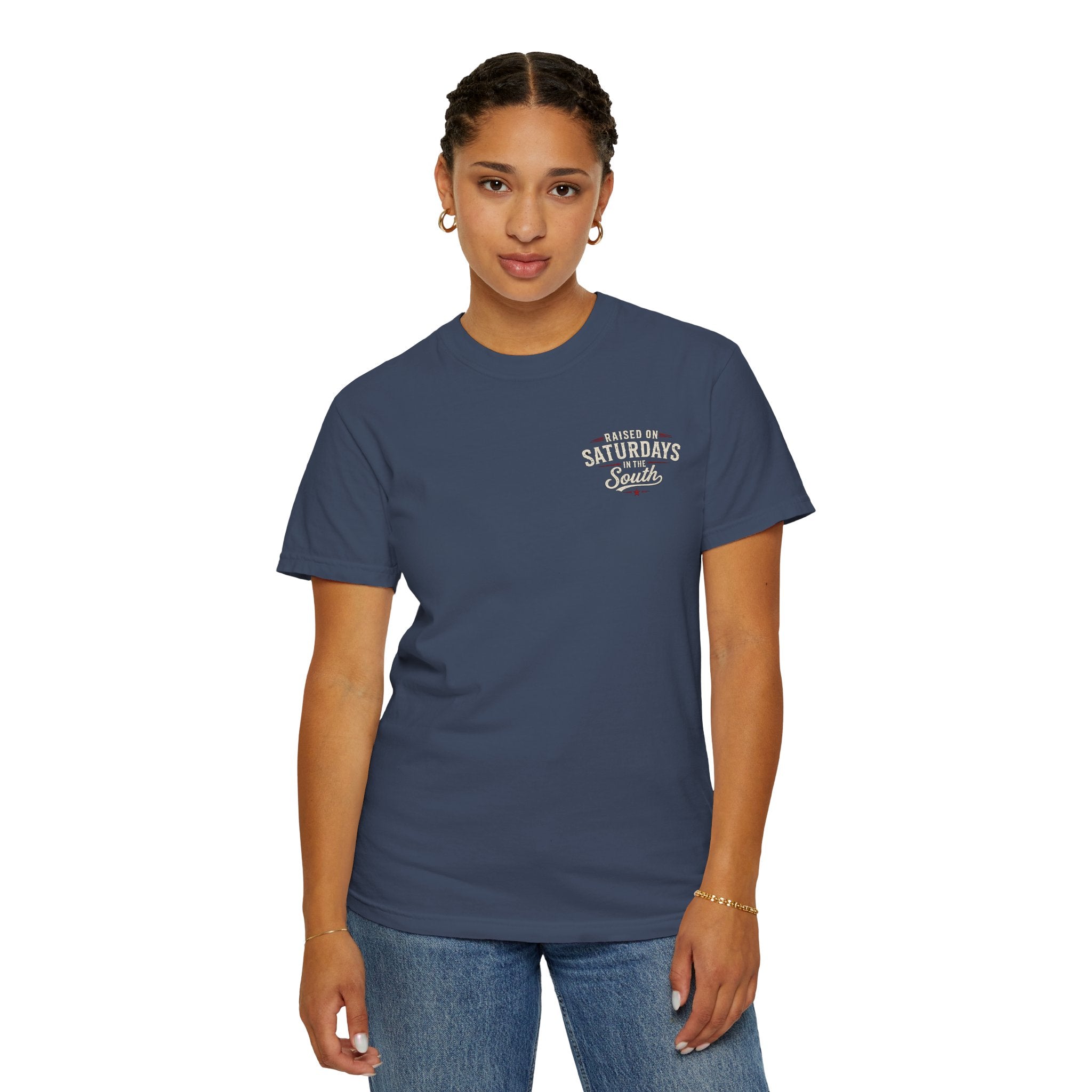 Raised On Saturdays In The South T-Shirt- Mud Park Saturdays