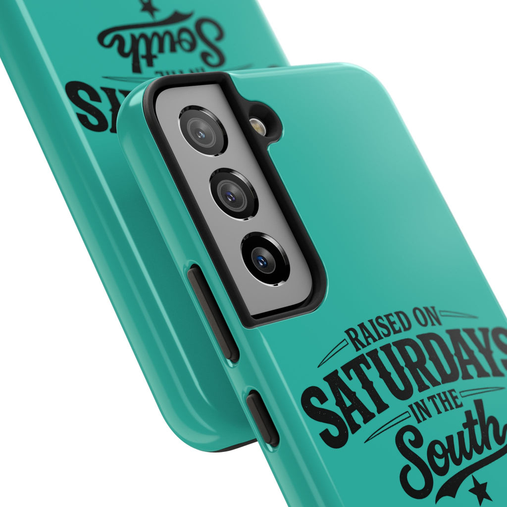 Raised On Saturdays In The South Phone Case-(blue)