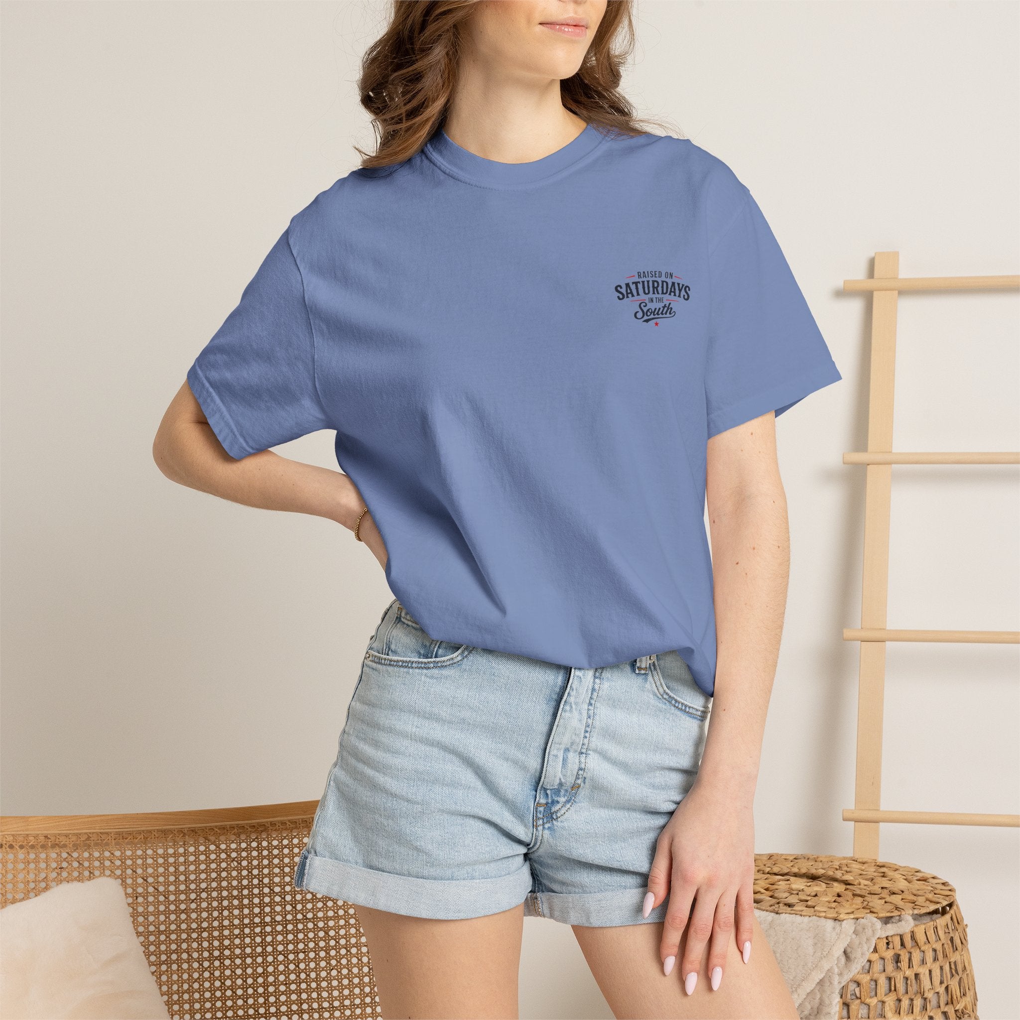 Raised On Saturdays In The South T-Shirt — Circle Of Freedom-4th Of July Collection