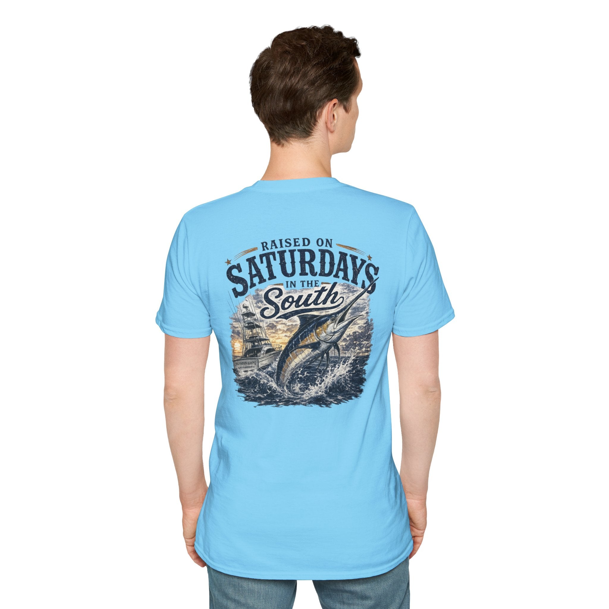 Raised On Saturdays In The South Vintage T-Shirt- Deep Sea Saturdays
