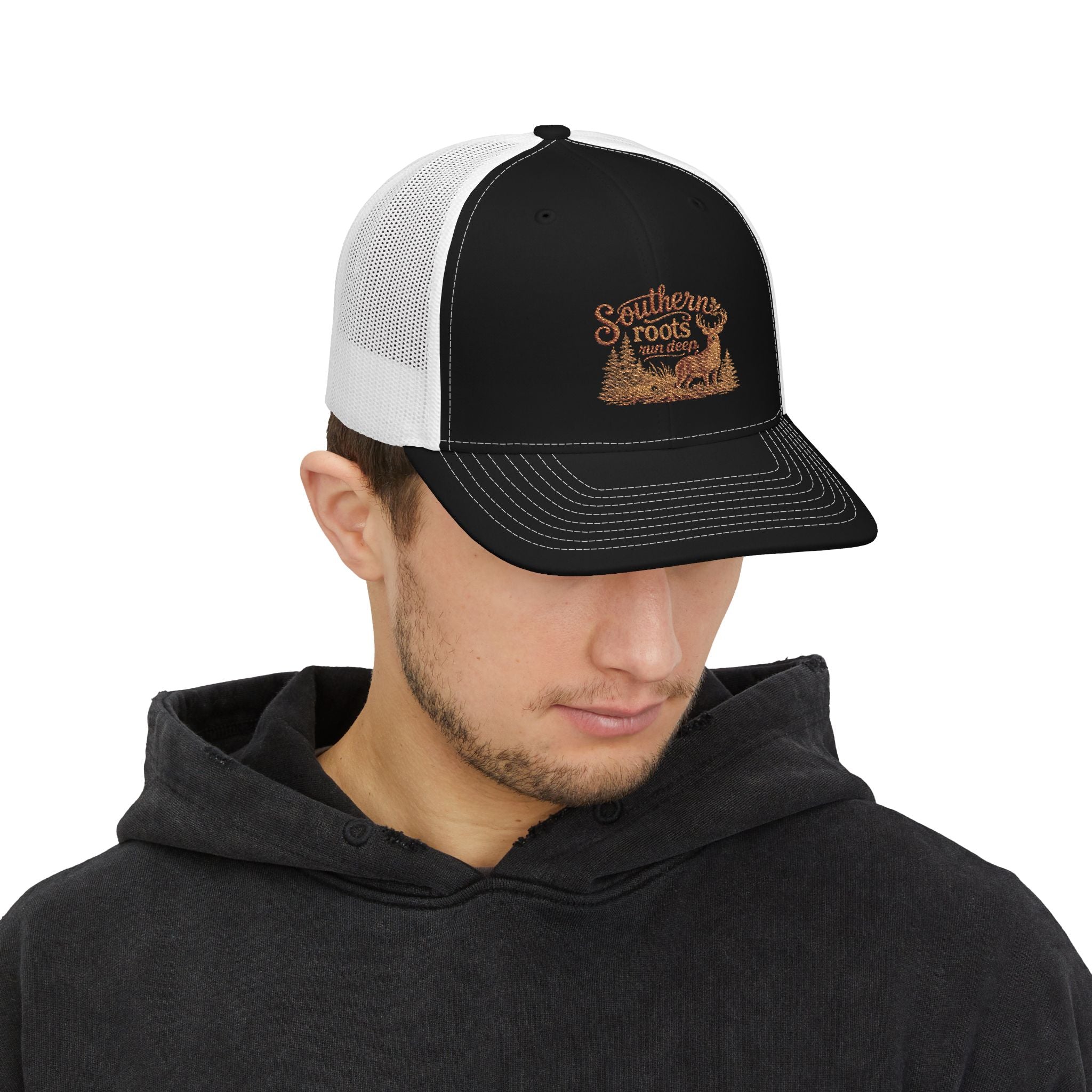 Snapback Trucker Cap - "Southern Roots Run Deep"
