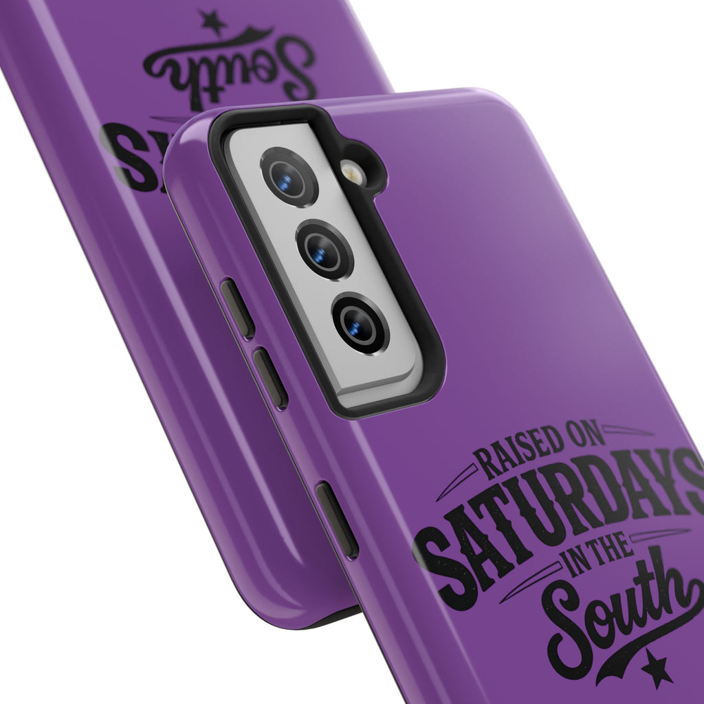 Raised On Saturdays In The South Phone Case-(purple)