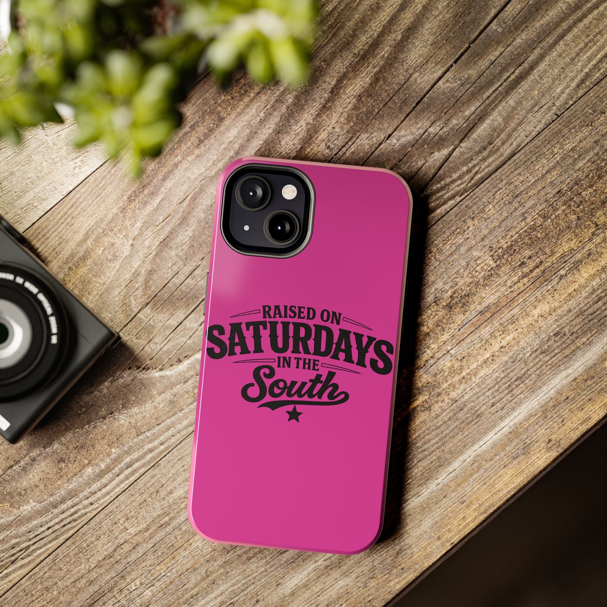 Raised On Saturdays In The South Phone Case-(pink)