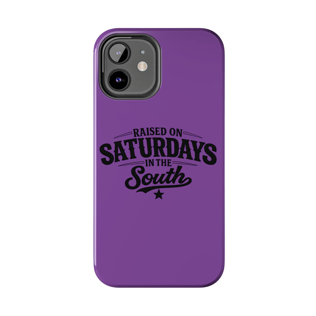 Raised On Saturdays In The South Phone Case-(purple)
