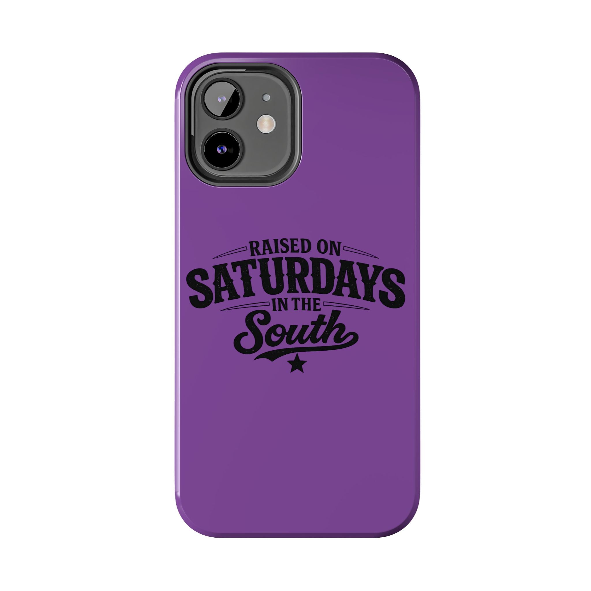 Raised On Saturdays In The South Phone Case-(purple)