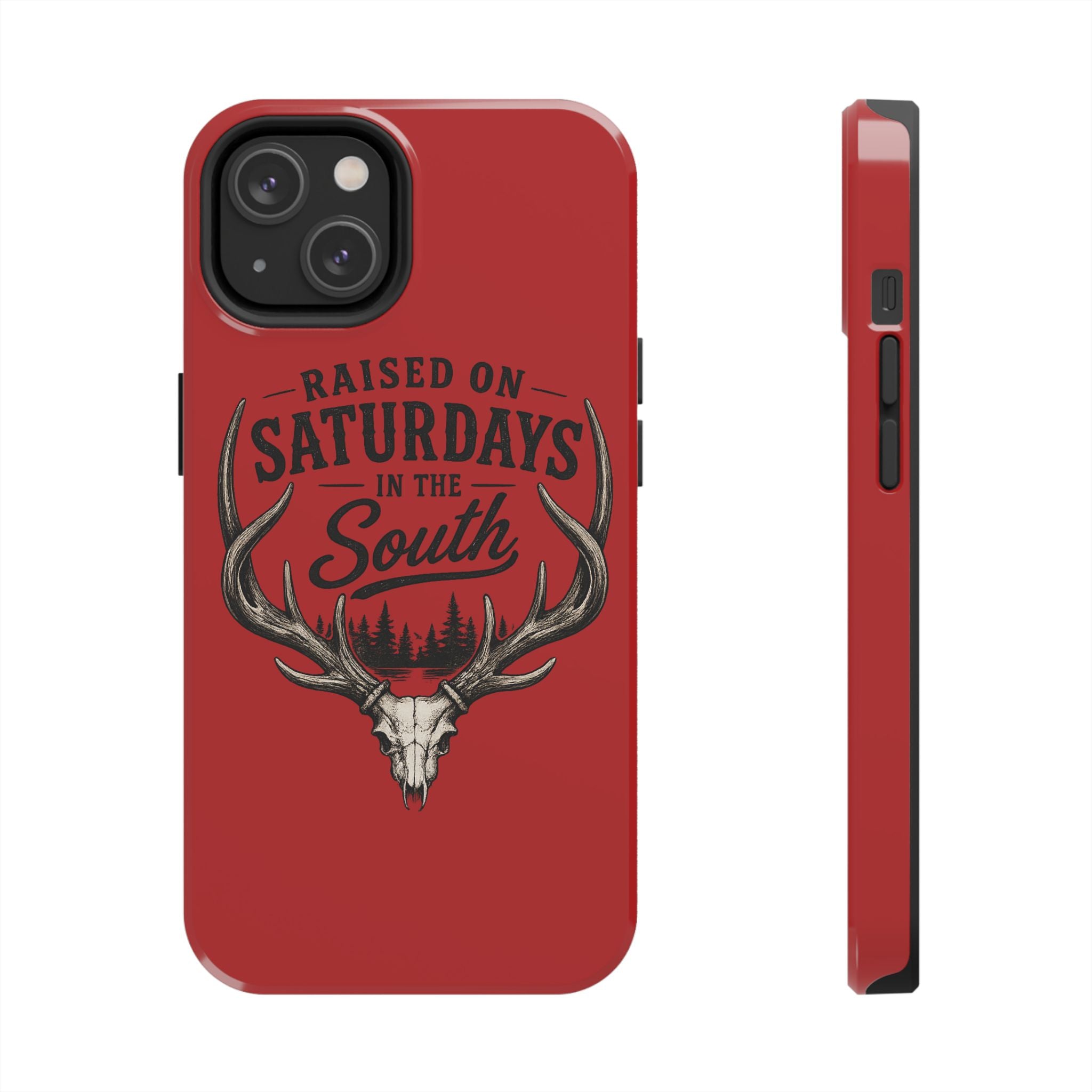 Raised On Saturdays In The South Phone Case-Spread Runs Deep In The Woods-(red)