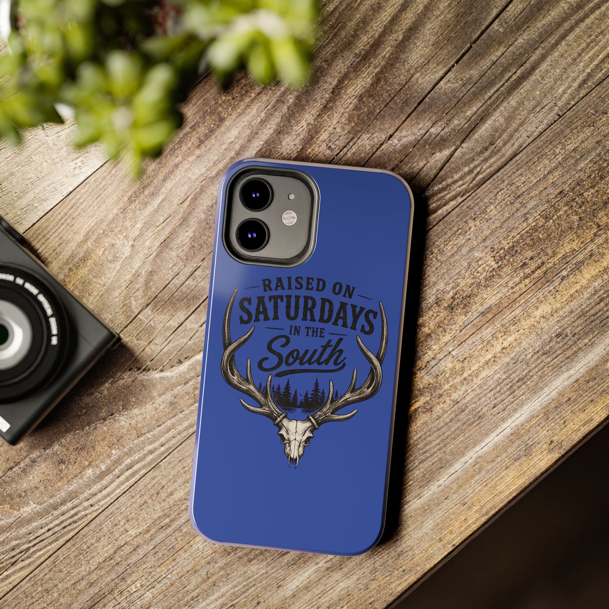 Raised On Saturdays In The South Phone Case - The Spread Runs Deep In The Woods-(blue)