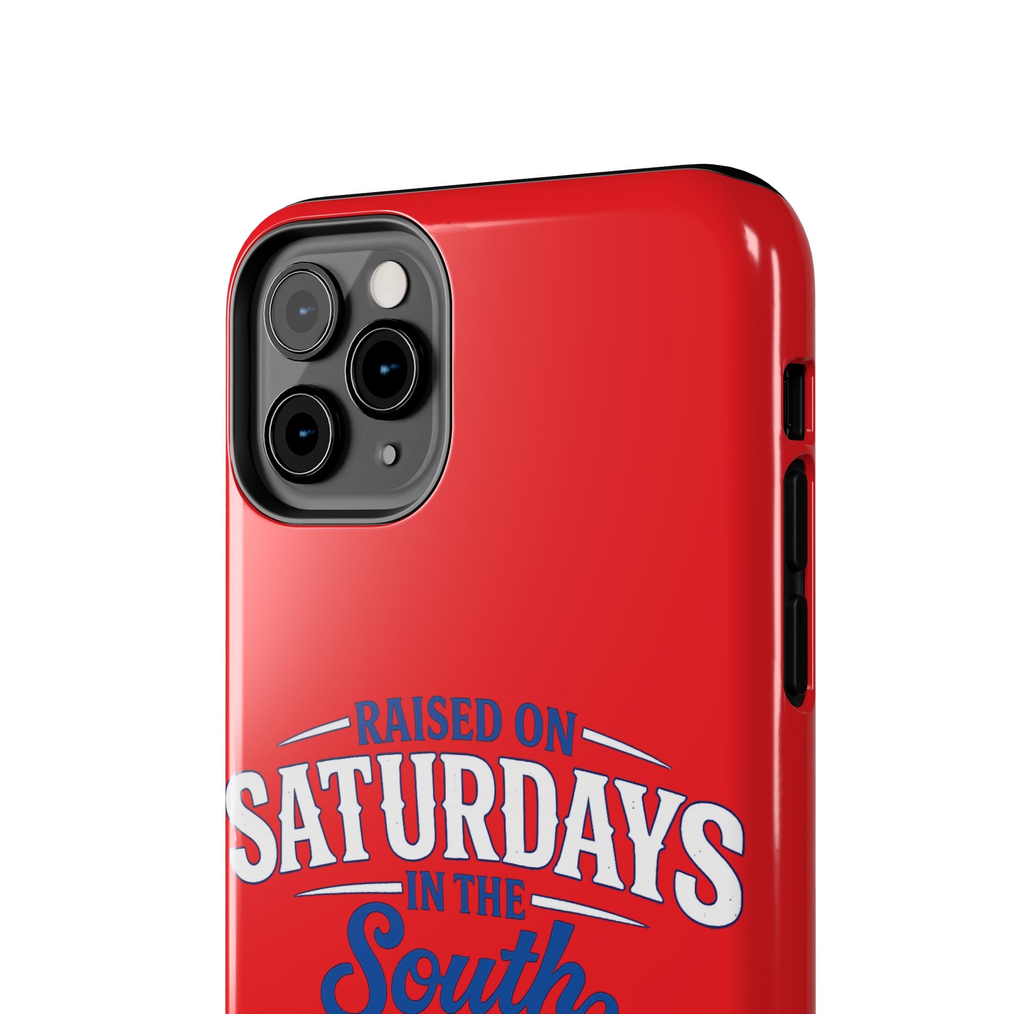 Raised On Saturdays In The South Phone Case-(red)