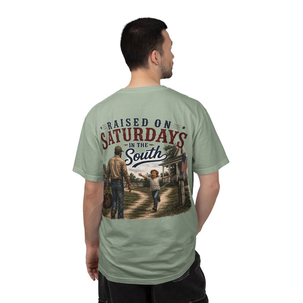 Raised On Saturdays In The South T-Shirt Boy Dad-"Daddy's Home"