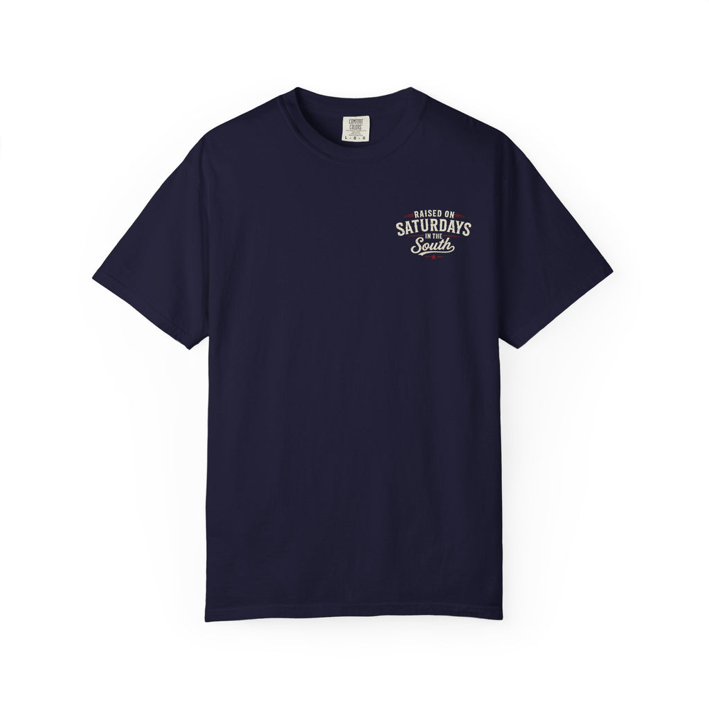 Raised On Saturdays In The South T-Shirt- Mud Park Saturdays
