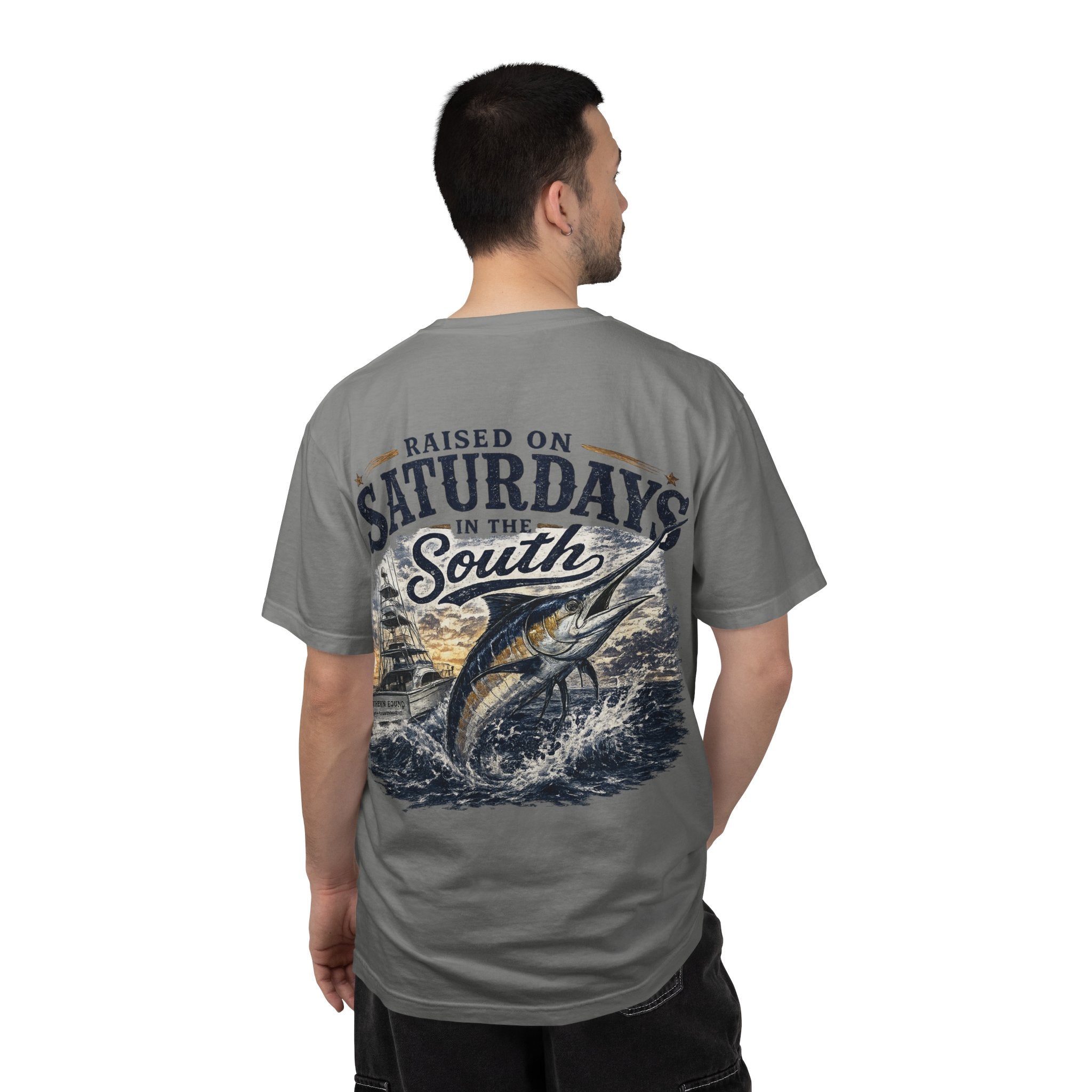 Raised On Saturdays In The South T-Shirt-Deep Sea Saturdays