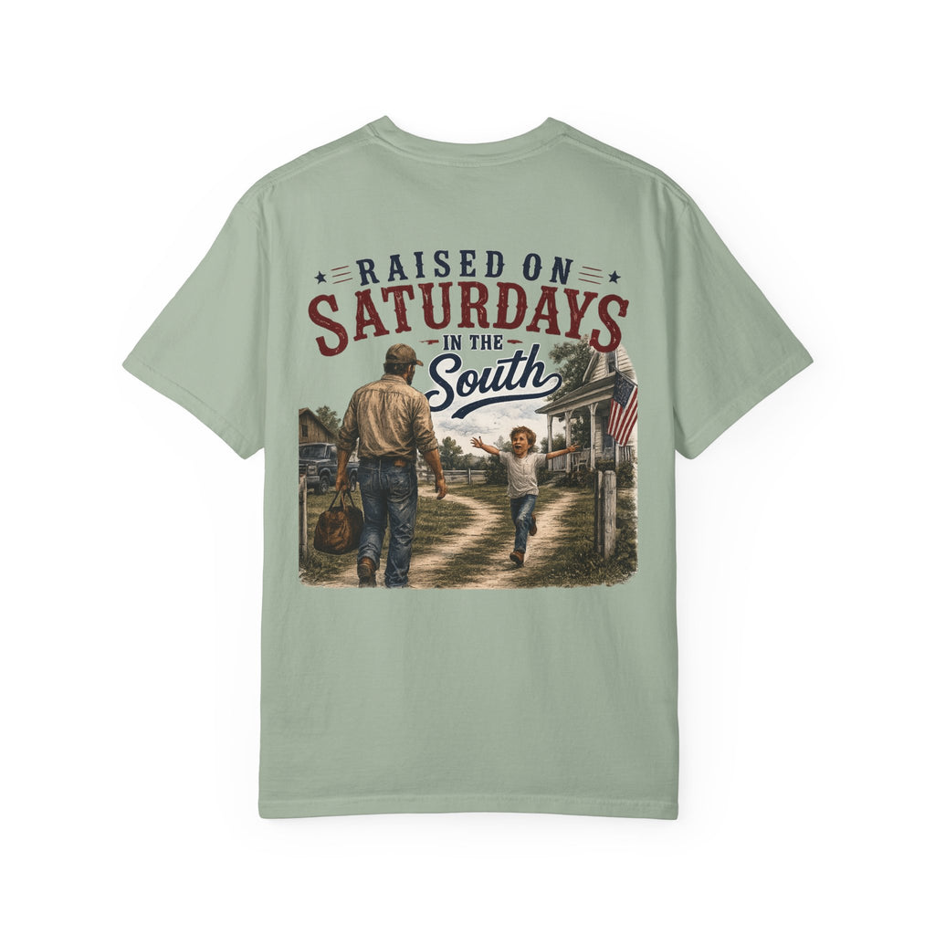 Raised On Saturdays In The South T-Shirt Boy Dad-"Daddy's Home"