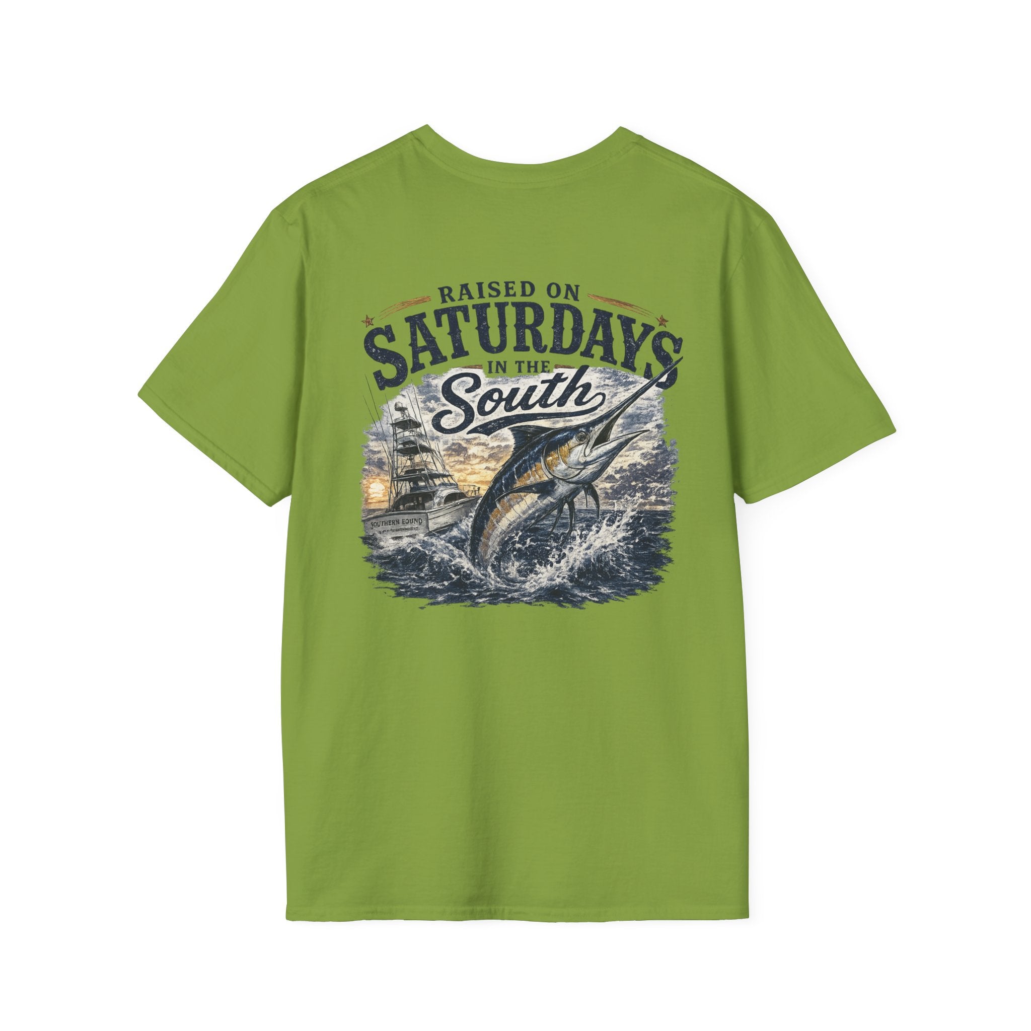 Raised On Saturdays In The South Vintage T-Shirt- Deep Sea Saturdays