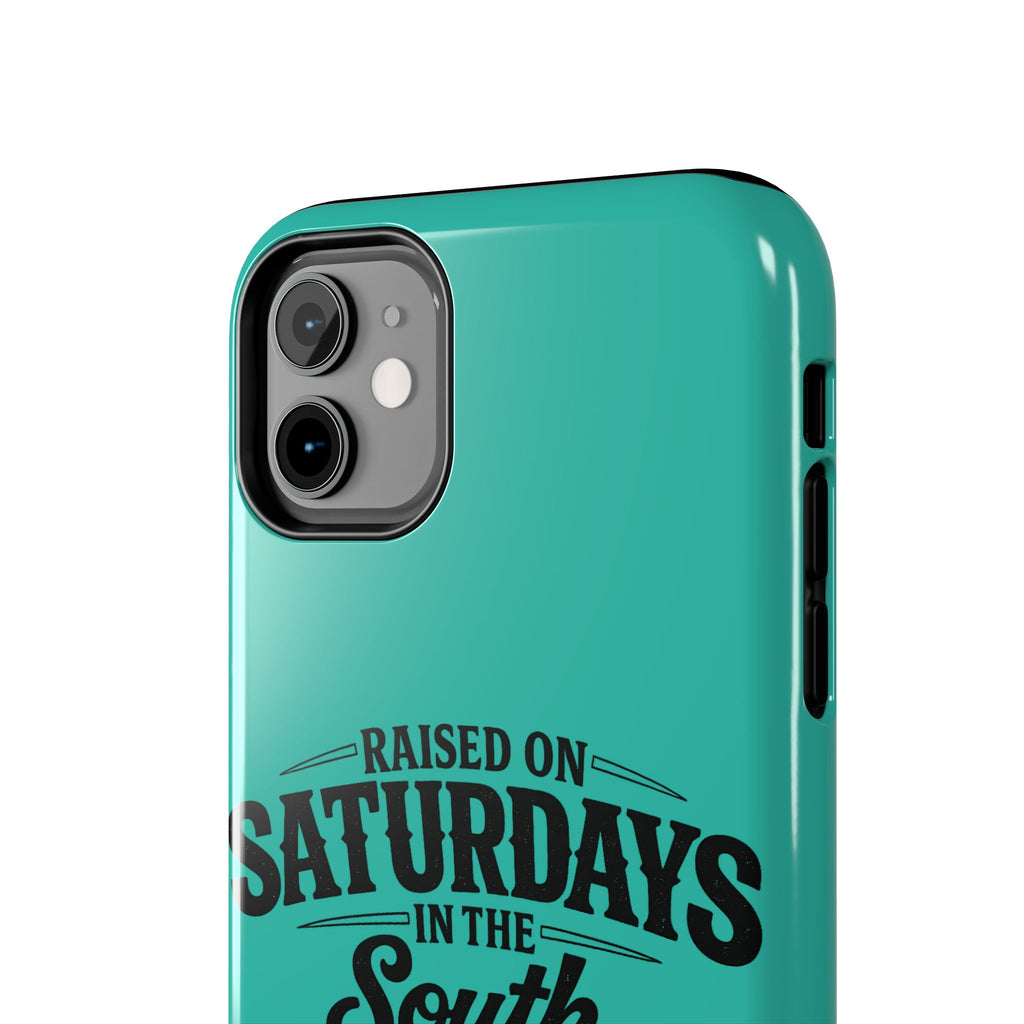 Raised On Saturdays In The South Phone Case-(blue)