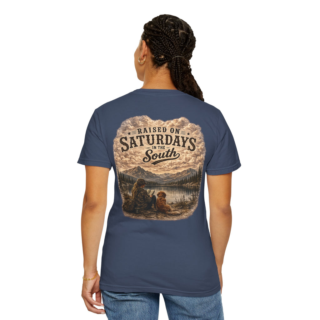 Raised On Saturdays In The South T-Shirt — Relaxing Saturday Morning In The Mountains