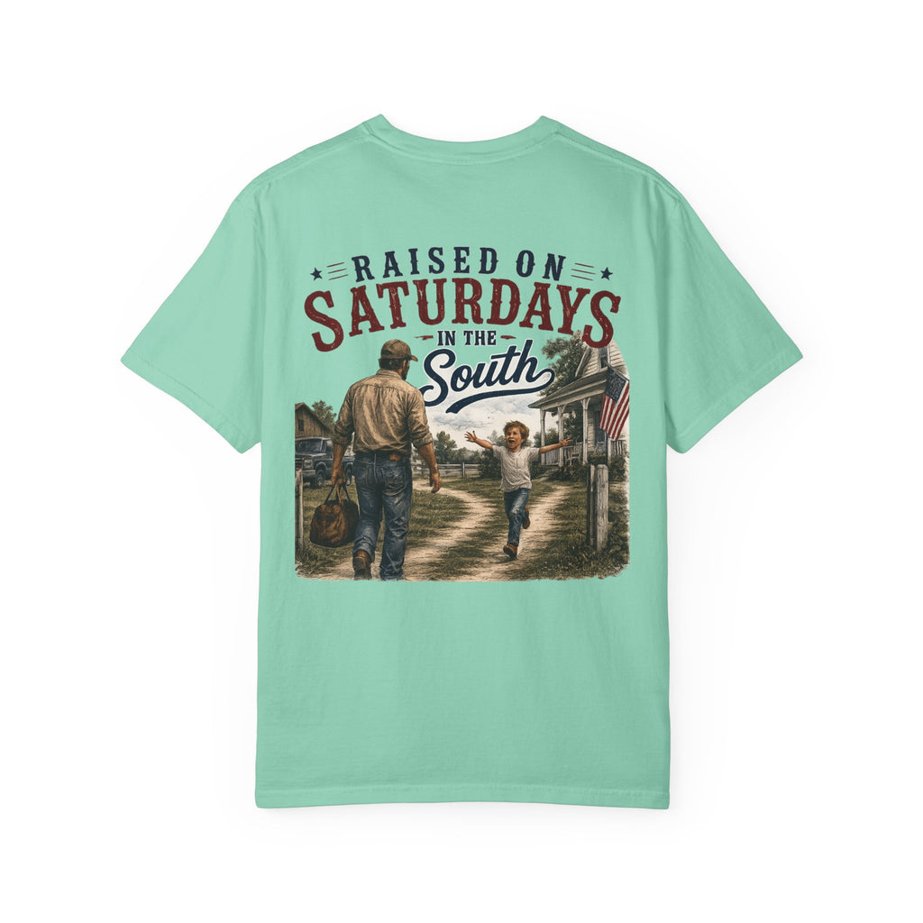 Raised On Saturdays In The South T-Shirt Boy Dad-"Daddy's Home"