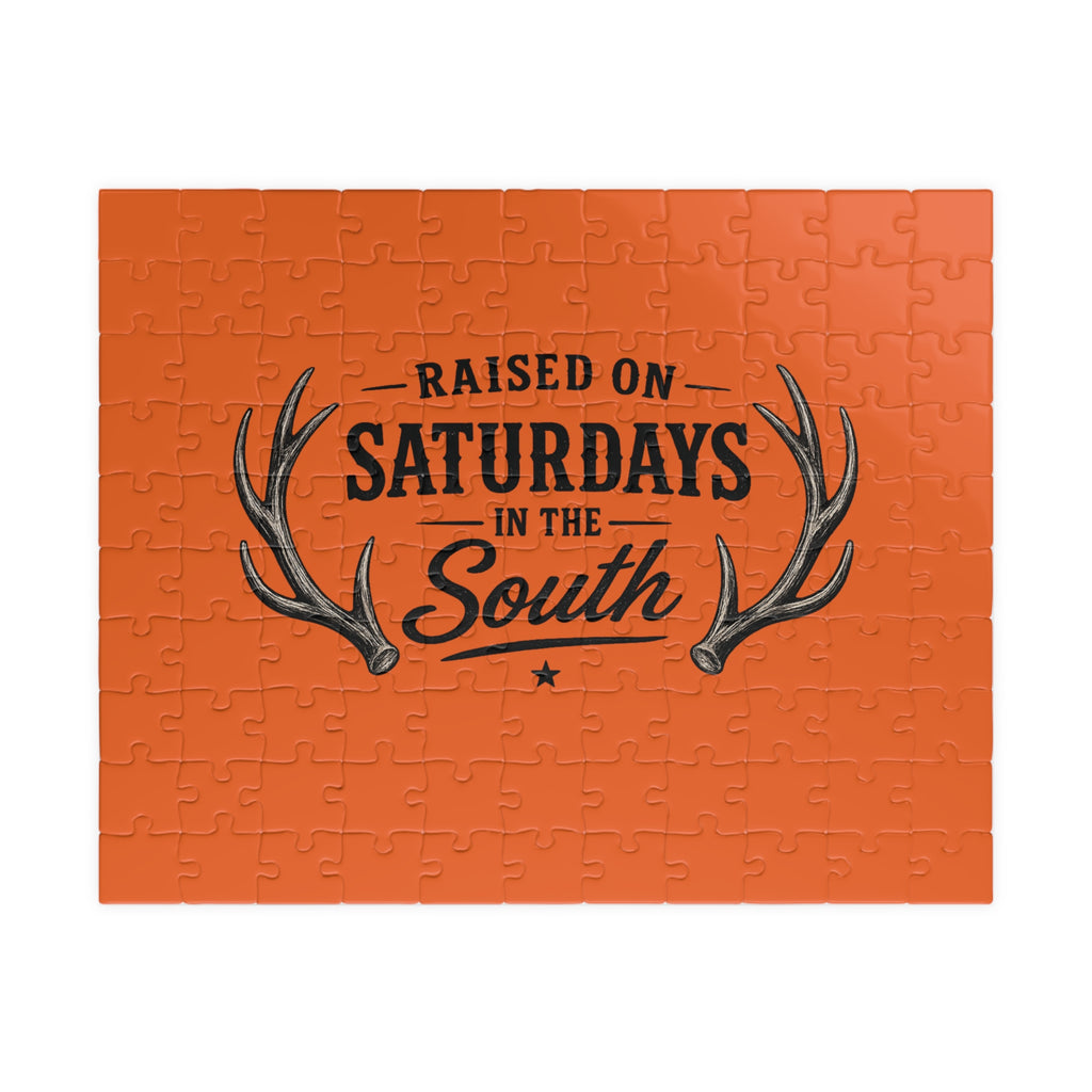 “Raised on Saturdays in the South” jigsaw puzzle-(orange)